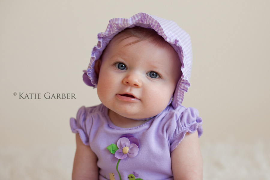 baby girl in bonnet