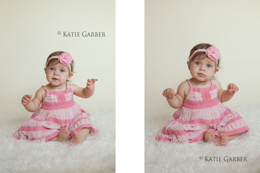 6 month girl sitting up