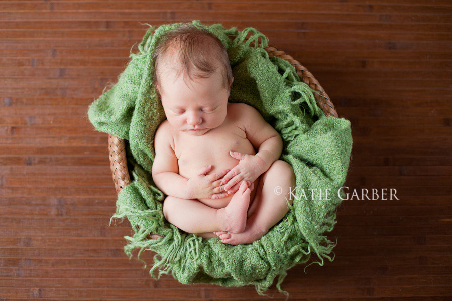 baby girl in basket