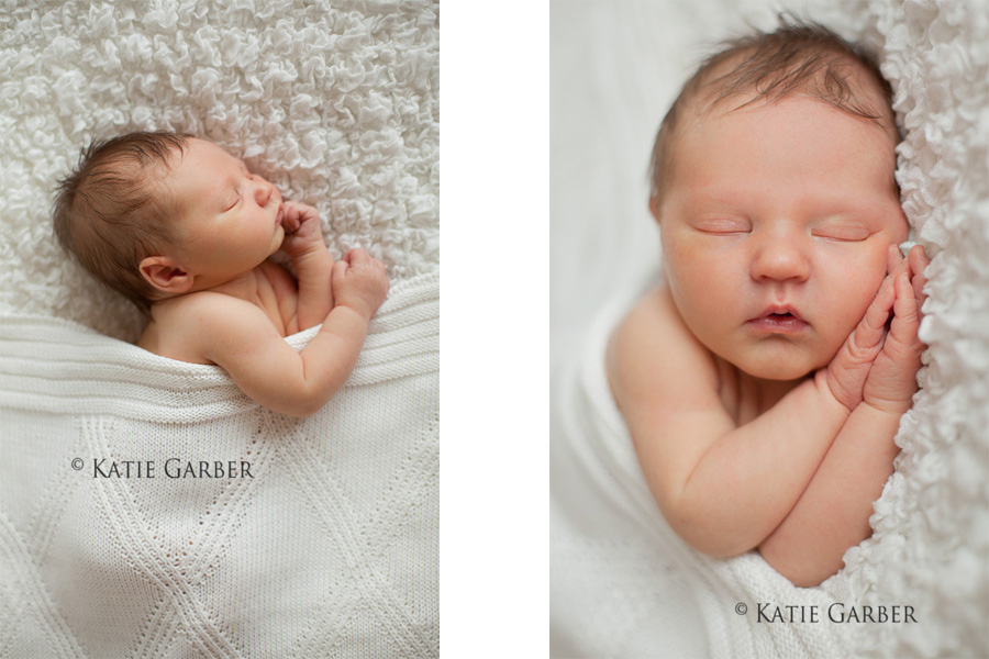 baby portrait with blanket