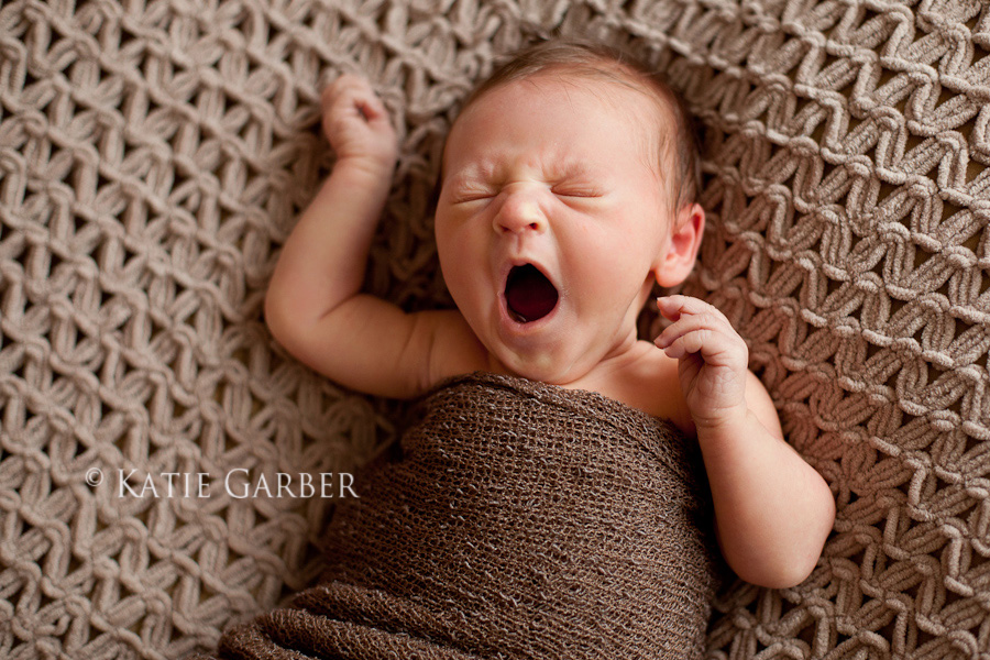 big newborn yawn
