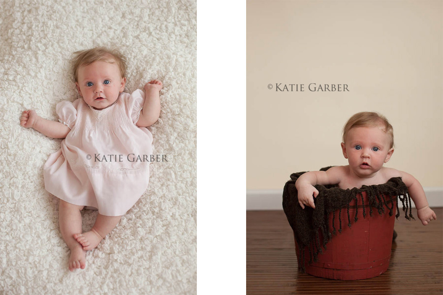 3 month old baby girl in bucket