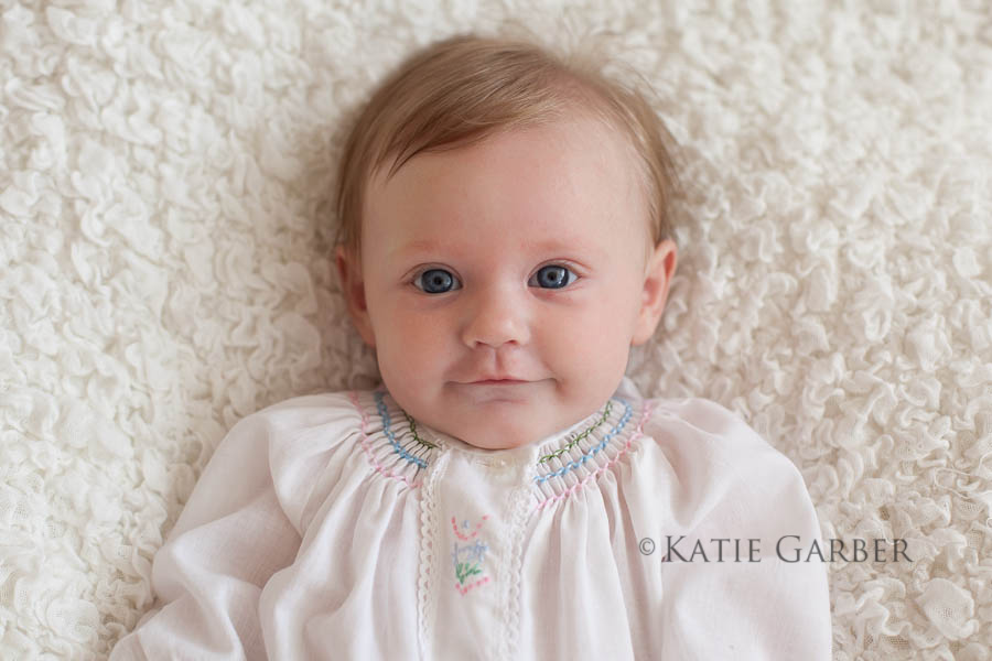 three month baby smile