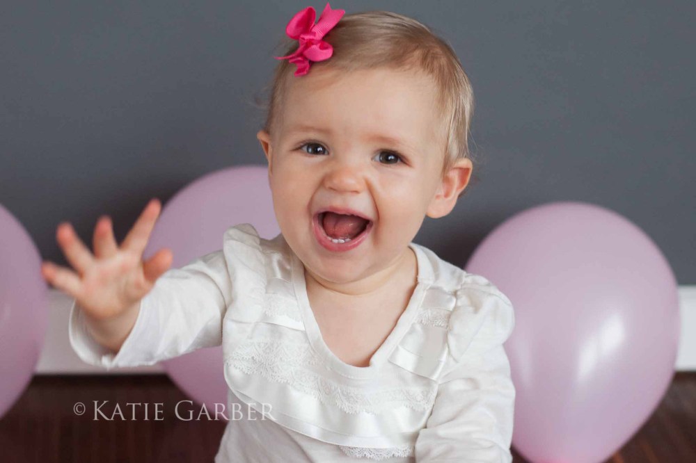 baby girl smiling