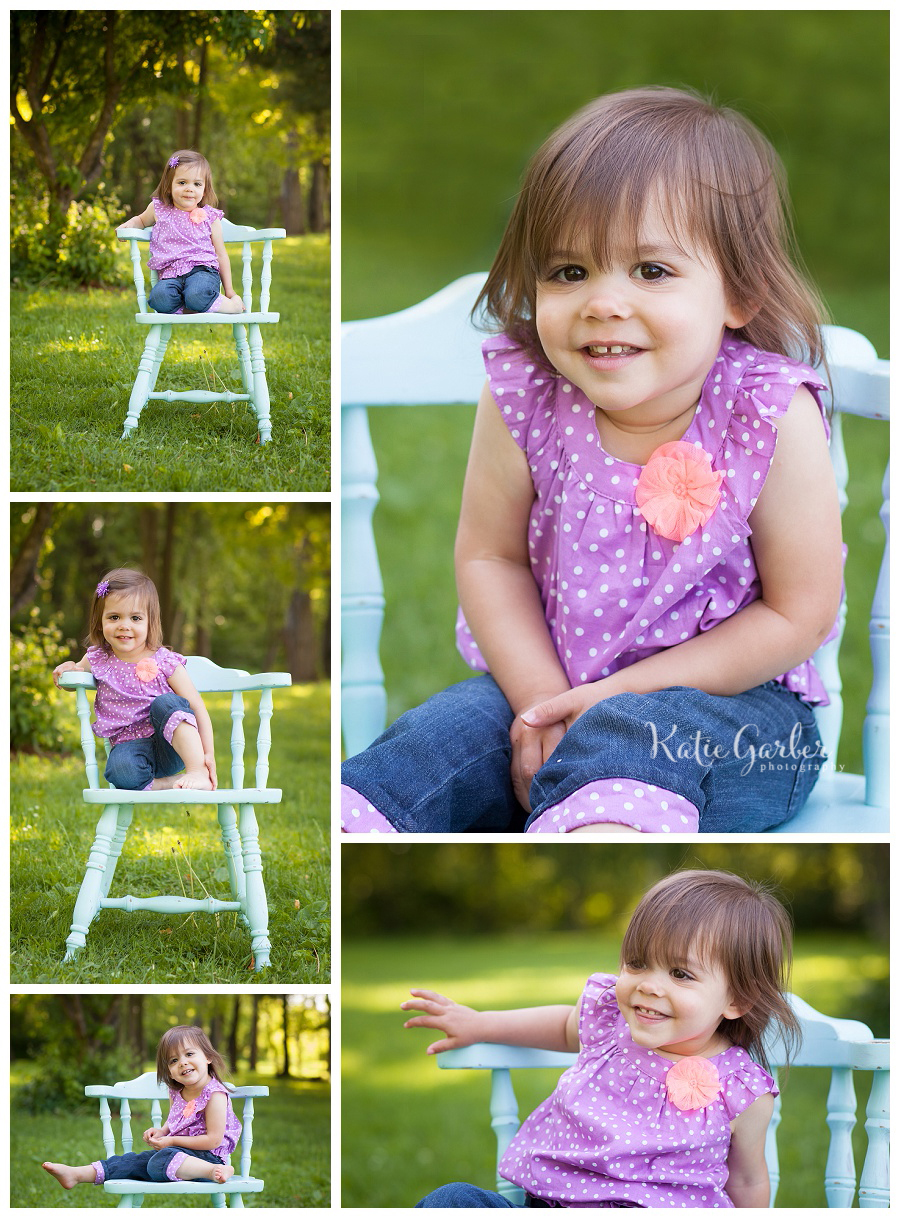 toddler girl sitting on chair