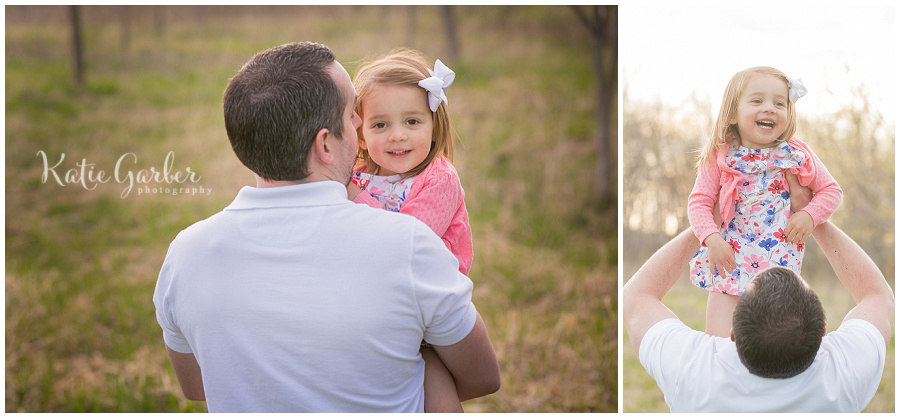 father daughter pose outdoor