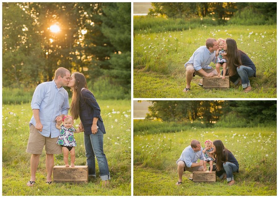 family of three outdoor