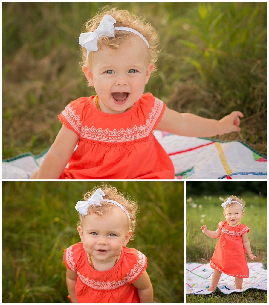 one year girl outdoor session