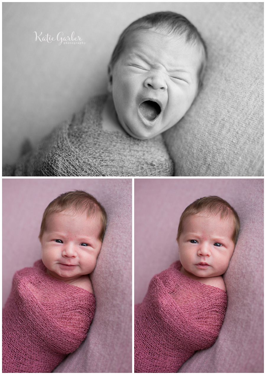 baby girl swaddled newborn photos