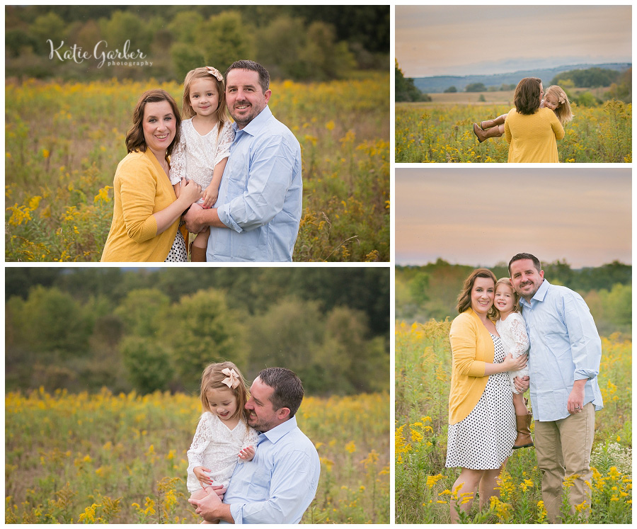 family of three outdoor