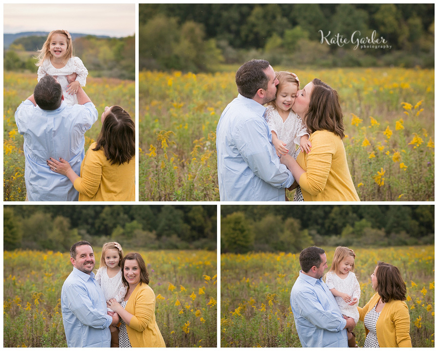 family of three portrait