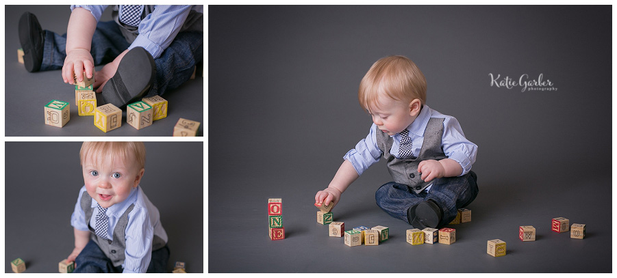 one year photo blocks