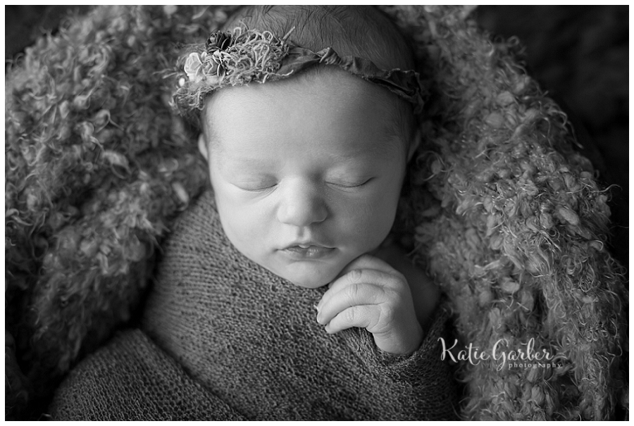 baby girl flower headband black and white