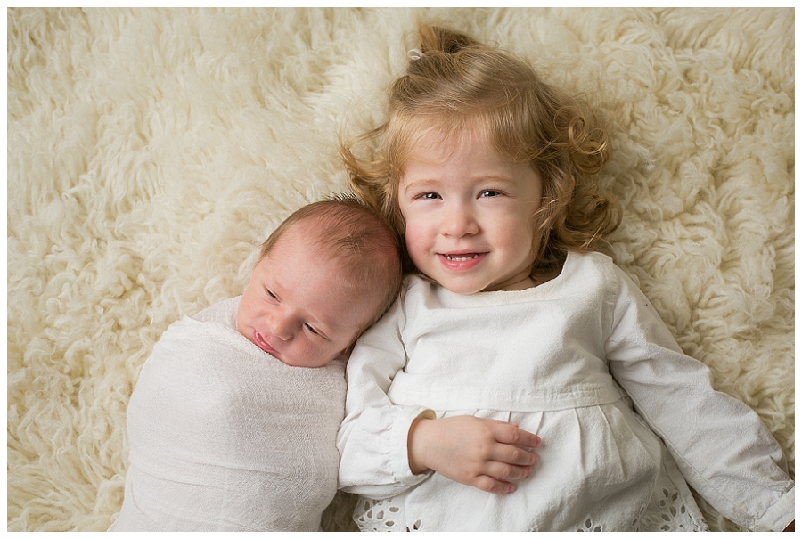Katie Garber Photography – Williamsport newborn photographer – baby with toddler sibling