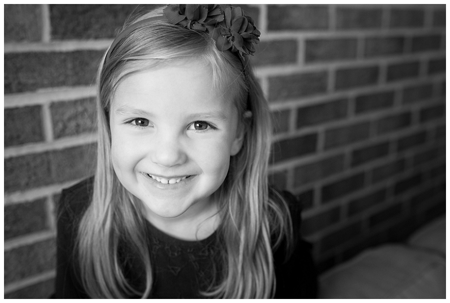 Katie Garber Photography – Williamsport child and family photographer – lifestyle black and white portrait of girl - Hadley 11-18
